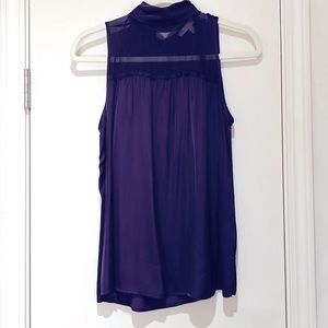 Etcetera Deep Amethyst Tie Back Sleeveless Blouse